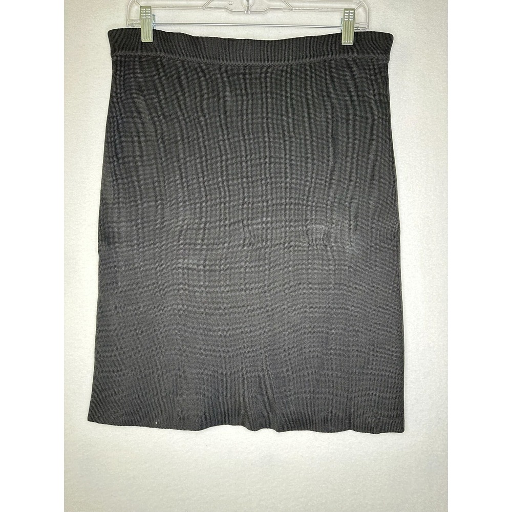 Ballinger Gold Black Knit Straight Pencil Skirt Womens Size Large